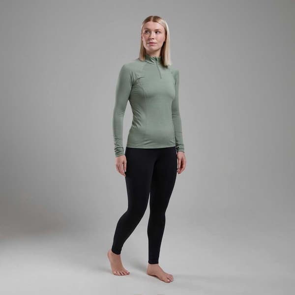 Montane Dart Xt Half Zip Pitkähihainen T-paita Vihreä XS Nainen