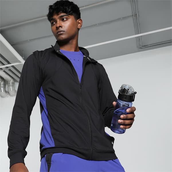 Puma Cloudspun Sweatshirt Med Dragkedja Svart M Man