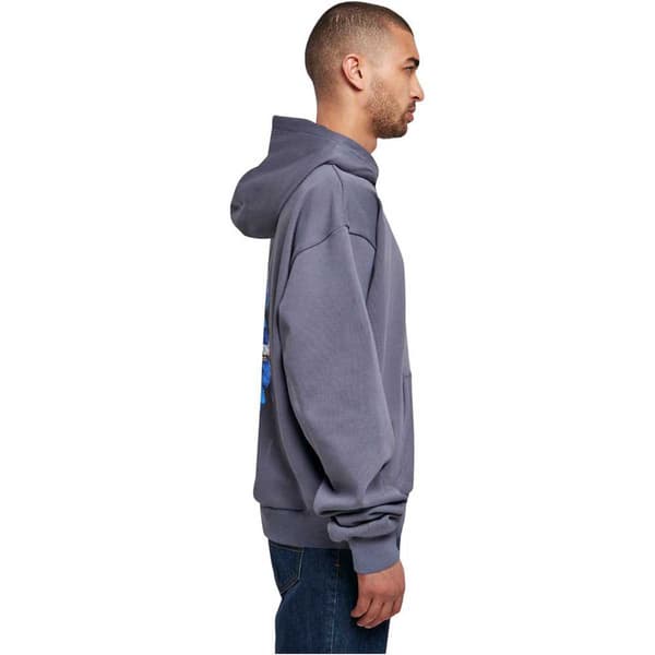 Mister Tee Le Papillon Heavy Oversize Tröja Med Huva Blå 2XL Man