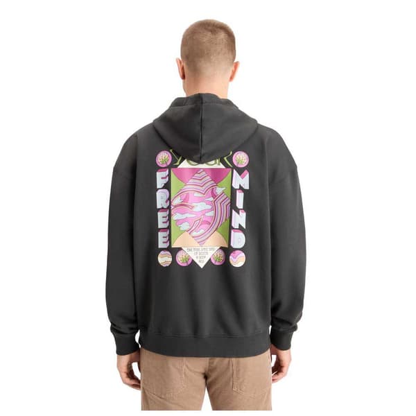 Scotch & Soda Loose Fit Back Artwork Hættetrøje Grå M Mand