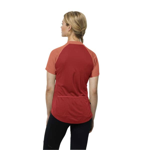 Jack Wolfskin Morobbia Fz T-shirt Med Korte ærmer Rød XS Kvinde