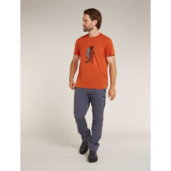 Icebreaker Merino Core Waschbar Wandering Lyhythihainen T-paita Oranssi L Mies