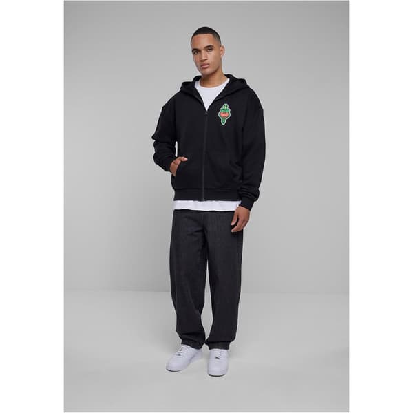 Mister Tee Santa Monica Heavy Oversize Sweatshirt Med Dragkedja Svart M Man