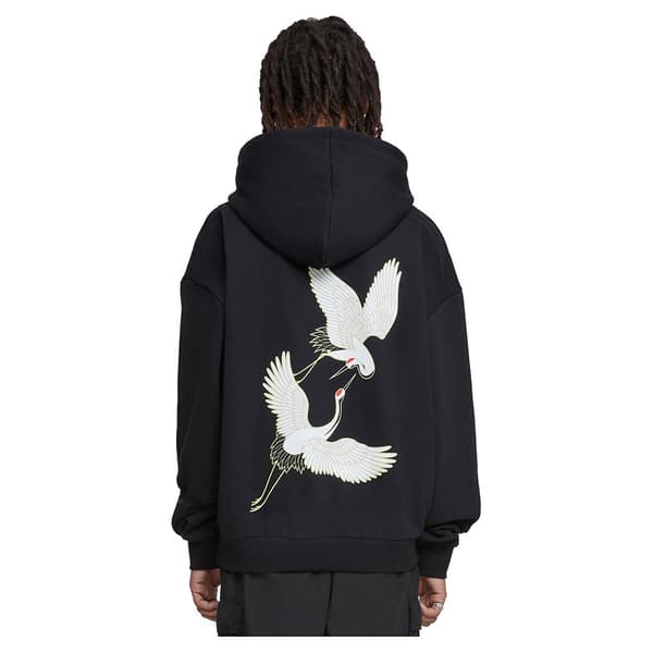 Mister Tee Fortune Cranes Ultra Heavy Oversize Hættetrøje Sort M Mand