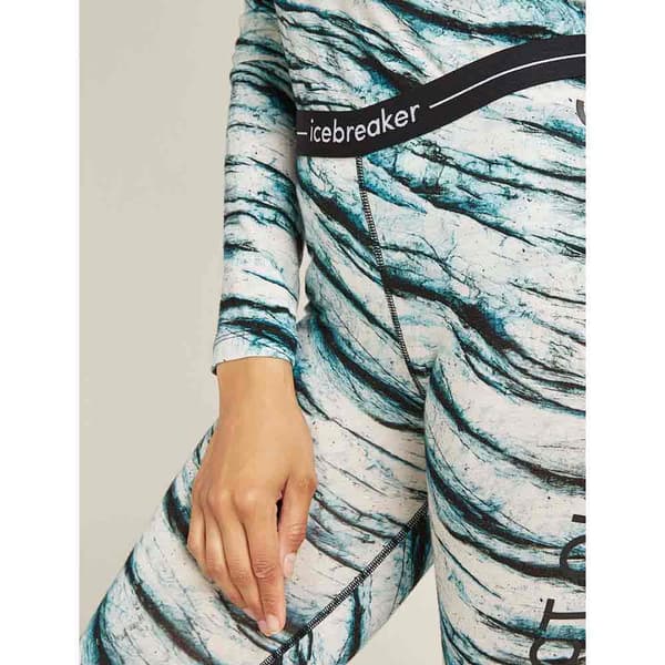 Icebreaker Merino 200 Oasis Protect Our Winters Aop Leggings Hvid M Kvinde