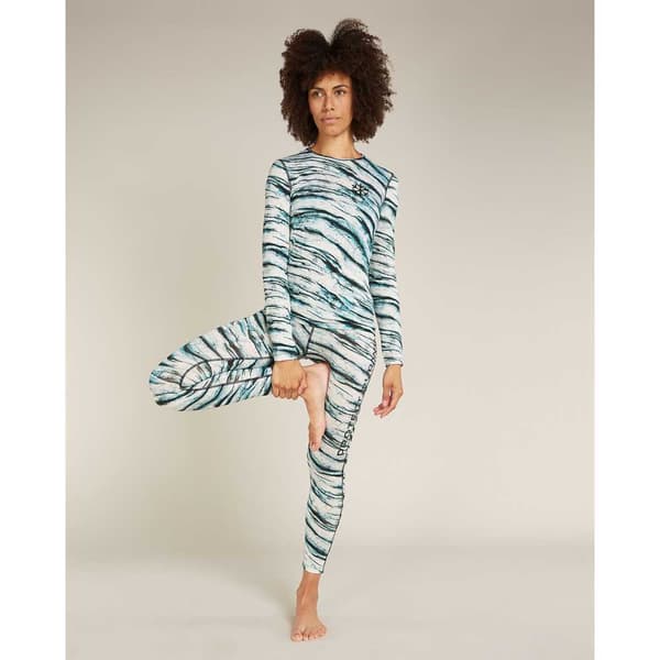 Icebreaker Merino 200 Oasis Protect Our Winters Aop Leggings Hvid M Kvinde