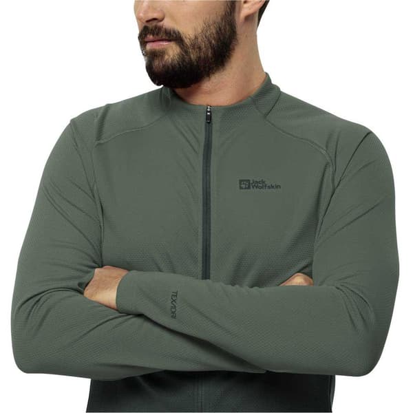Jack Wolfskin Morobbia Fz T-shirt Med Lång ärm Grönt XL Man
