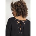 Miniatyrbillede 7 af 8: Urban Classics Back Lace Up Sweatshirt Sort XS Kvinde