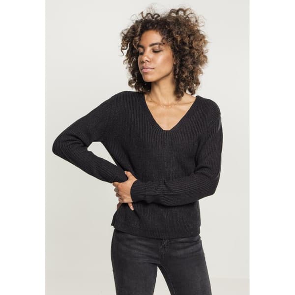 Urban Classics Back Lace Up Sweatshirt Sort XS Kvinde