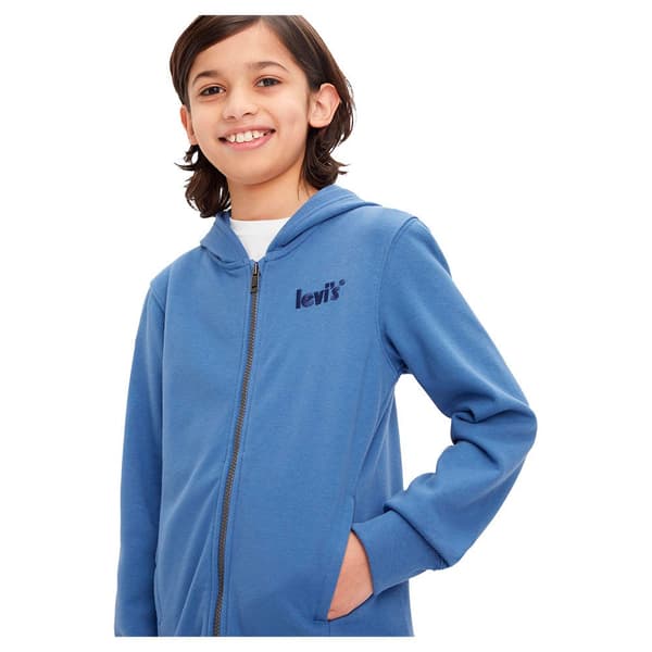 Levi´s ® Kids Logo Sweatshirt Med Dragkedja Blå 10 Years Pojke