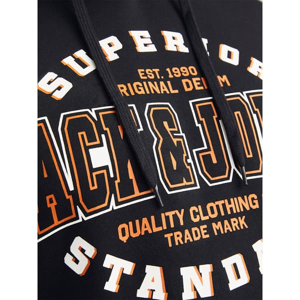 Jack & Jones Logo 2 Plus Size Huvtröja Svart 6XL Man