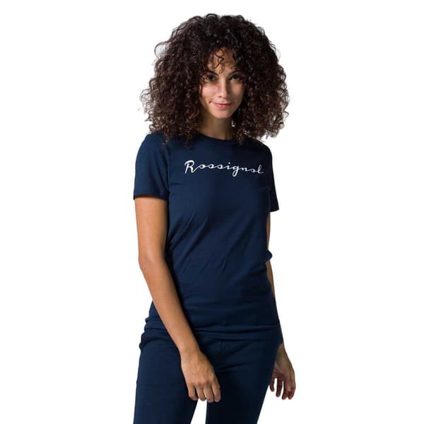 Rossignol Logo Rossi T-shirt Med Korta ärmar Blå L Kvinna
