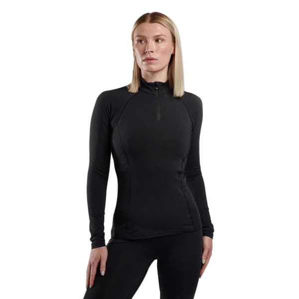 Montane Dart Xt Halv Lynlås Langærmet T-shirt Sort XL Kvinde