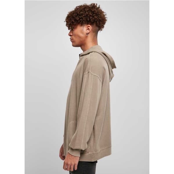 Urban Classics Overdyed Camp Sweatshirt Brun M Mand
