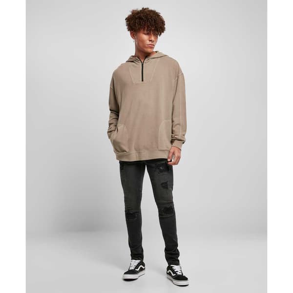 Urban Classics Overdyed Camp Sweatshirt Brun M Mand