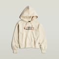 Miniatyrbild 3 av 7: G-star Old Skool Logo Loose Huvtröja Beige M Kvinna