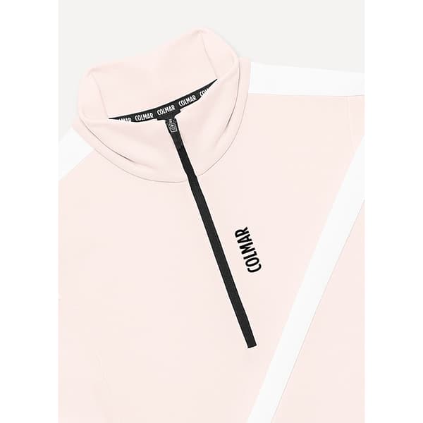 Colmar Linear Halv Lynlås Sweatshirt Rosa XL Kvinde