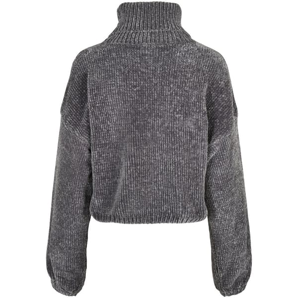 Urban Classics Turtleneck Chenille Big Sweatshirt Grå 4XL Kvinde