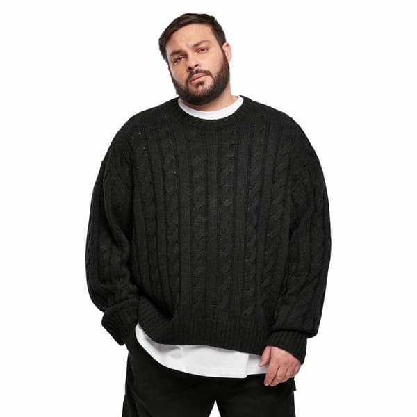 Urban Classics Boxy Sweatshirt Sort L Mand