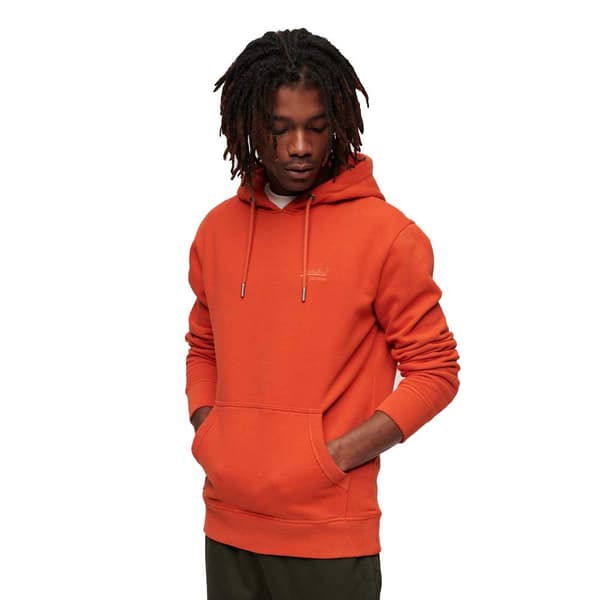 Superdry Essential Logo Huvtröja Orange M Man