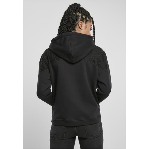 Urban Classics Lace Inset Sweatshirt Sort S Kvinde