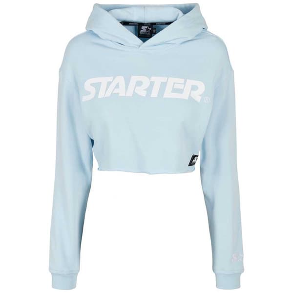 Starter Black Label Cropped Hættetrøje Blå XL Kvinde
