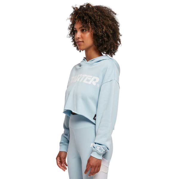 Starter Black Label Cropped Hættetrøje Blå XL Kvinde