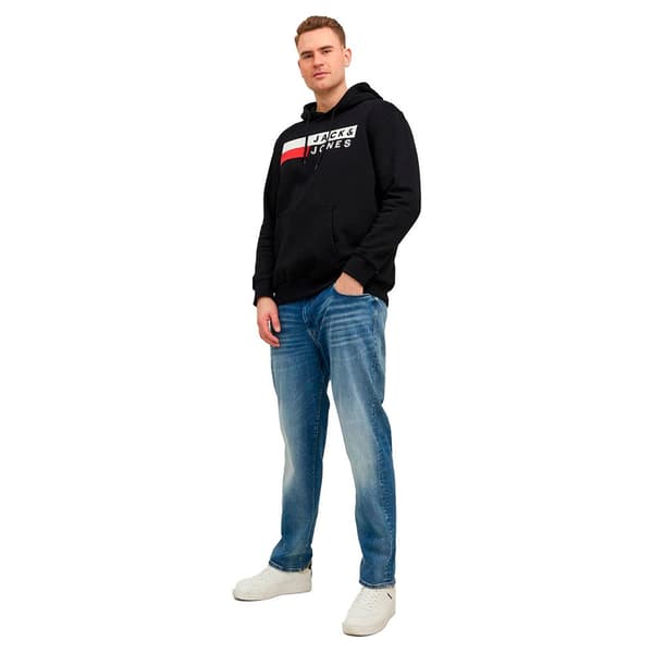 Jack & Jones Corp Logo Tröja Med Huva Svart 7XL Man