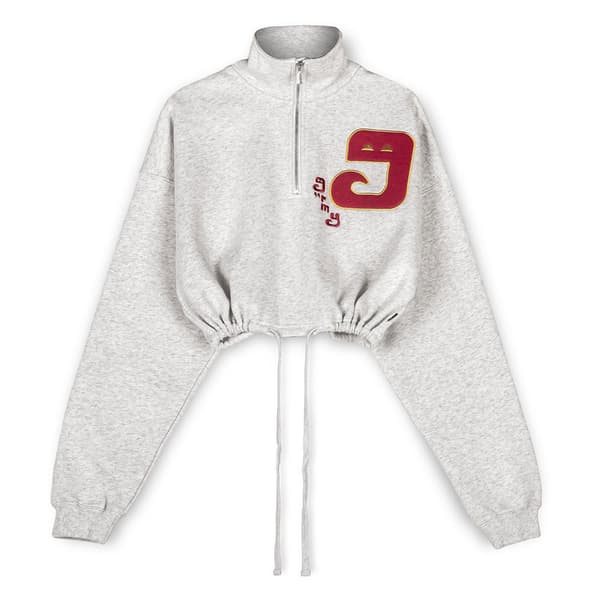 Grimey Lust Mantra Collegepaita Puolivetoketjulla Beige M Nainen