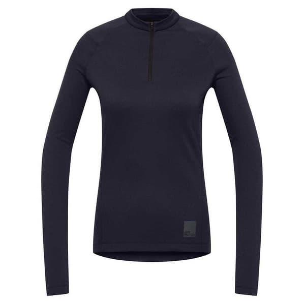 Jack Wolfskin Bike Commute Tröja Med Halv Dragkedja Blå XS Kvinna