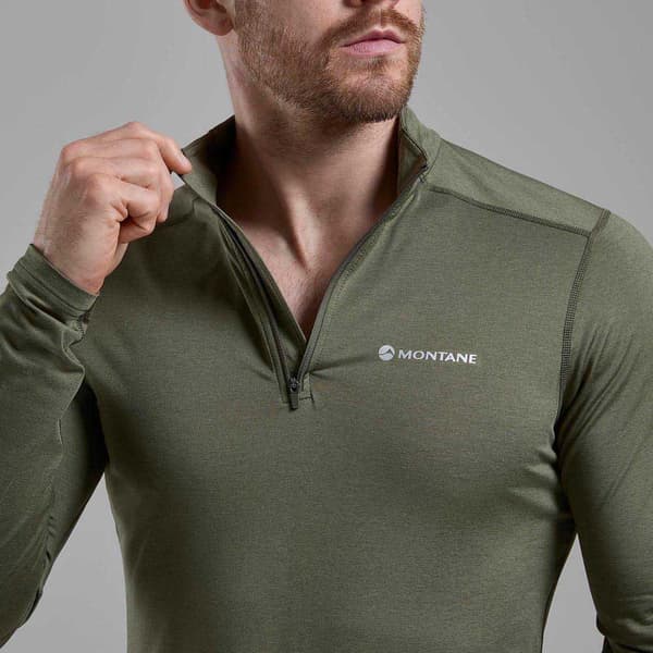 Montane Dart Xt Half Zip T-shirt Med Lång ärm Grönt L Man