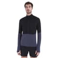 Miniatyrbillede 1 af 5: Icebreaker Merino 200 Realfleece Descender Halv Lynlås Sweatshirt Sort XL Mand