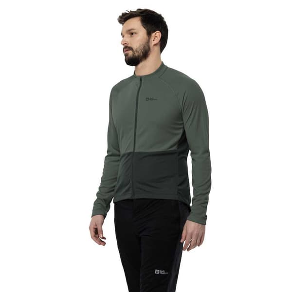 Jack Wolfskin Morobbia Fz T-shirt Med Lange ærmer Grøn S Mand