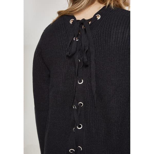 Urban Classics Back Lace Up Big Sweatshirt Sort 4XL Kvinde