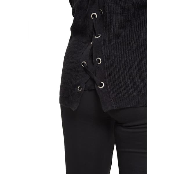Urban Classics Back Lace Up Big Sweatshirt Sort 4XL Kvinde
