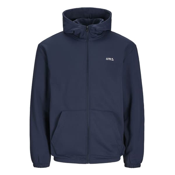 Jack & Jones Basic Zip Plus Size Sweatshirt Med Lynlås Blå 5XL Mand