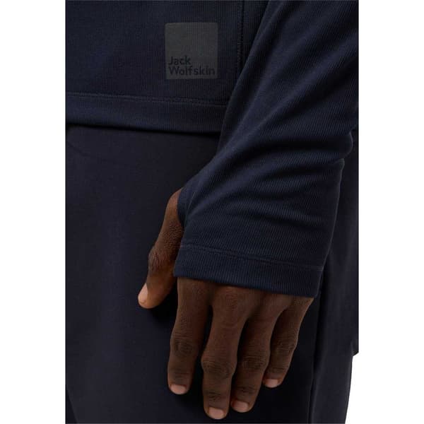 Jack Wolfskin Bike Commute Halv Lynlås Sweatshirt Blå M Mand