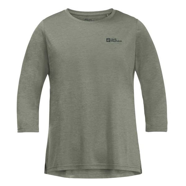 Jack Wolfskin Crosstrail 3/4 ærmet T-shirt Grøn XS Kvinde