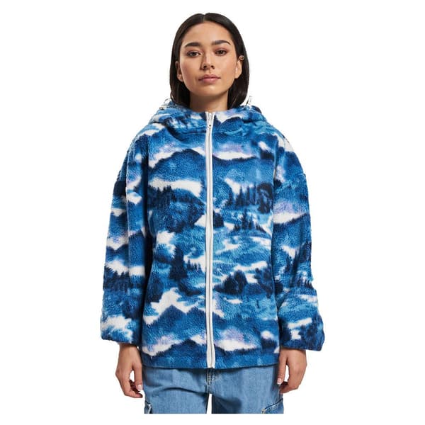 Just Rhyse Clouds Sweatshirt Med Dragkedja Blå L Kvinna
