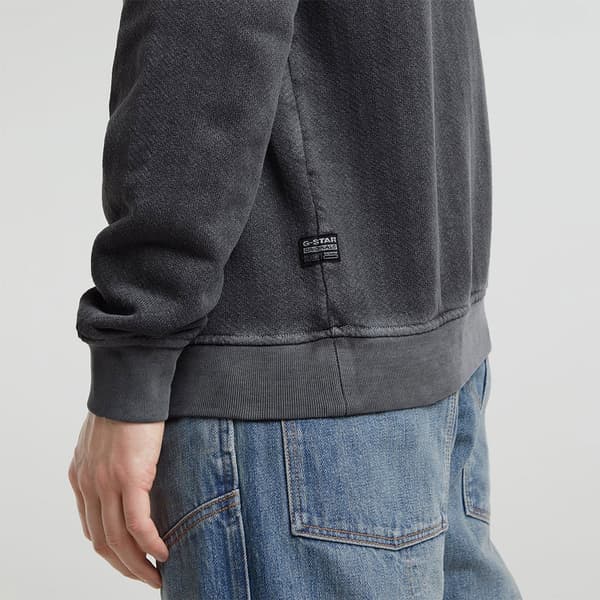 G-star Destroyed G Logo Washed Sweatshirt Grå S Mand