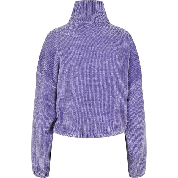 Urban Classics Turtleneck Chenille Sweatshirt Lilla XL Kvinde