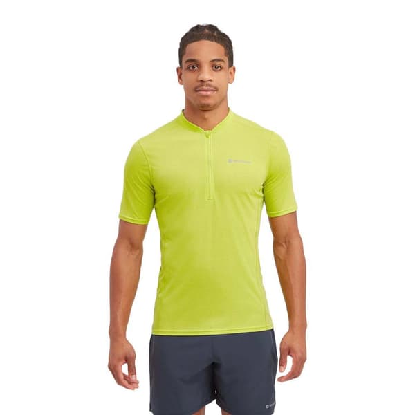 Montane Dart Nano Halv Lynlås Kortærmet T-shirt Gul L Mand
