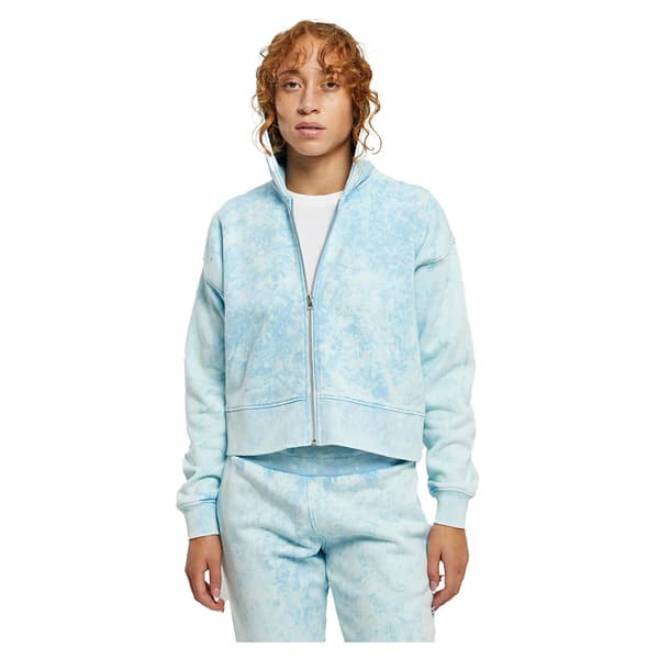 Urban Classics Oversized Towel Washed Sweatshirt Med Lynlås Blå XS Kvinde