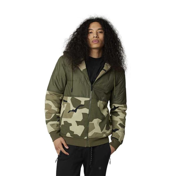 Fox Racing Lfs Lindon Sasquatch 30276 Sweatshirt Med Lynlås Grøn XL Mand