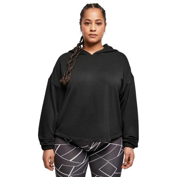 Urban Classics Oversized Shaped Modal Terry Hættetrøje Sort S Kvinde