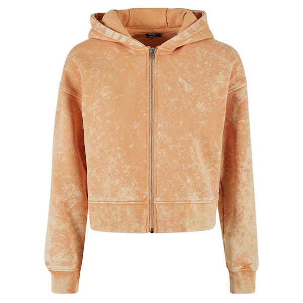 Urban Classics Oversized Towel Washed Sweatshirt Med Lynlås Beige 5XL Kvinde