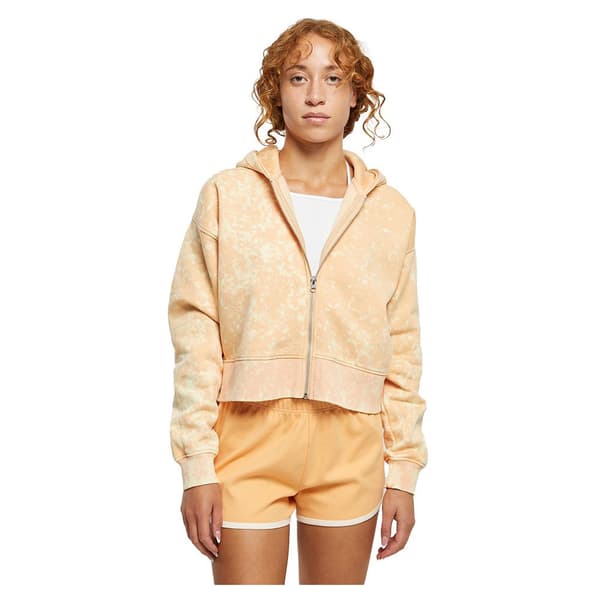 Urban Classics Oversized Towel Washed Sweatshirt Med Lynlås Beige 5XL Kvinde