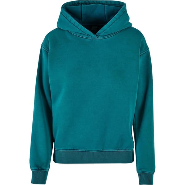 Urban Classics Stone Washed Hættetrøje Grøn 5XL Kvinde