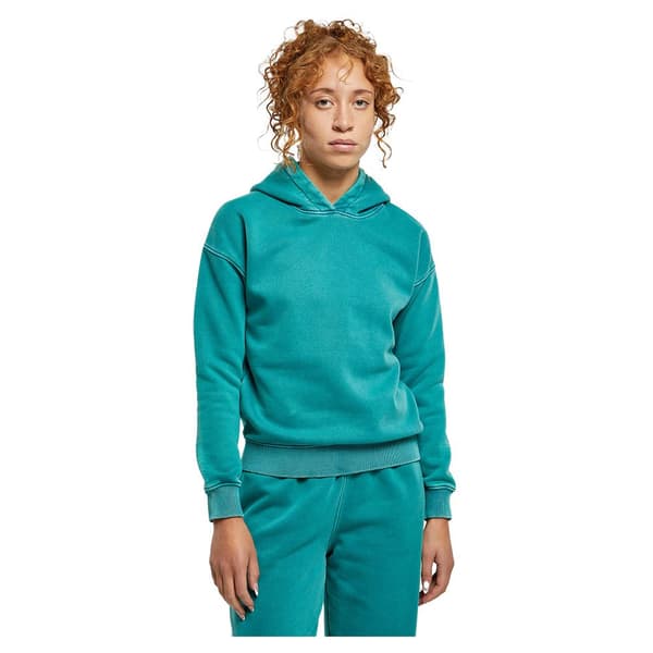 Urban Classics Stone Washed Hættetrøje Grøn 5XL Kvinde