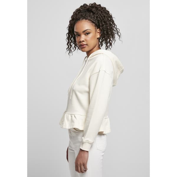 Urban Classics Ladies Organic Volants (big ) Sweatshirt Hvid 4XL Mand